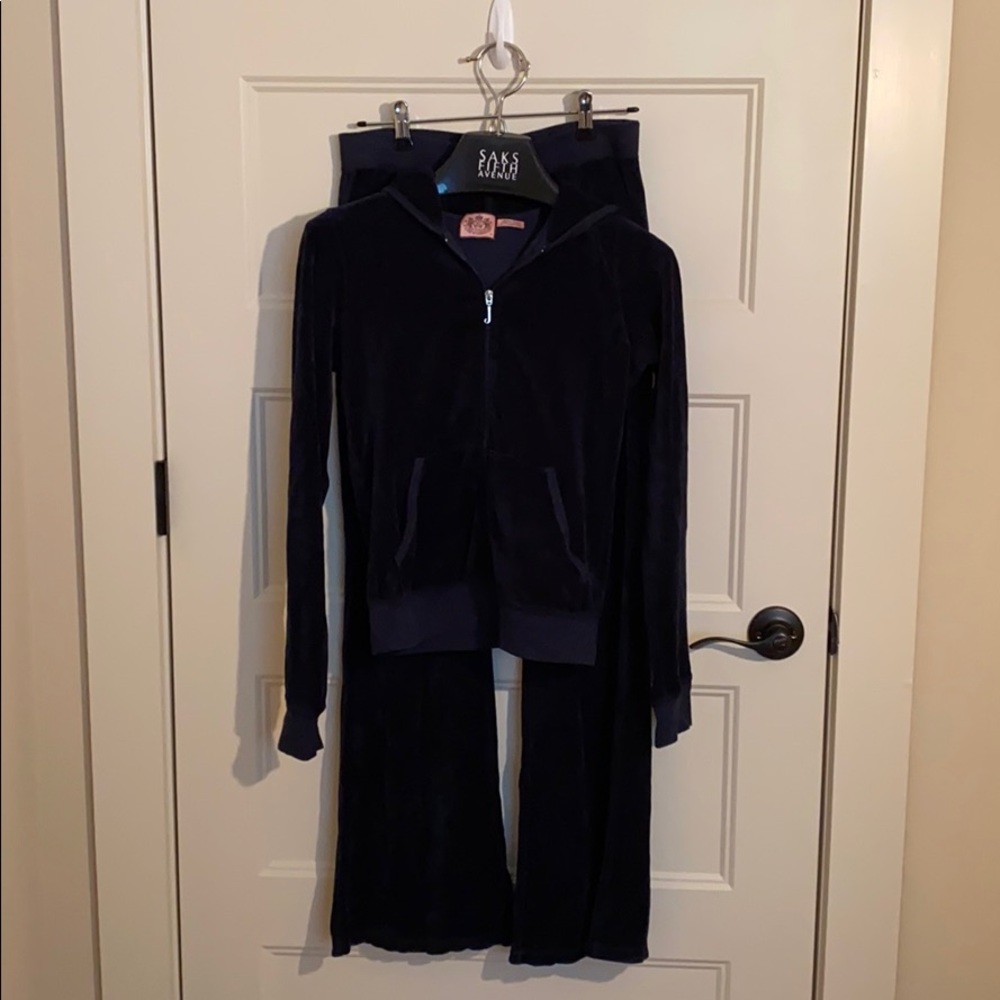 Juicy Couture navy velour tracksuit